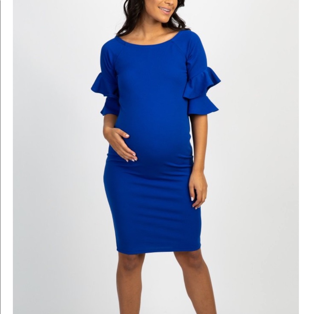 Pinkblush maternity size medium royal blue dress